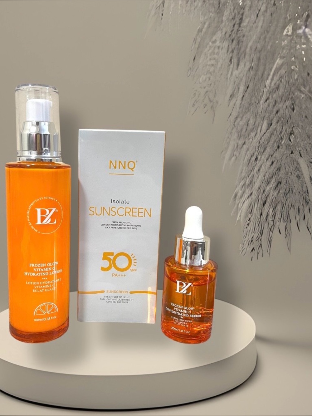 NEW Below Zero & NNQ Skincare Bundle Hydrating Serum, Lotion, Sunscreen Full SZ